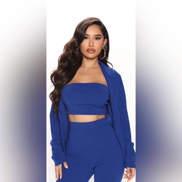 Exceeding Expectations 3
Piece Pant Set - Royal - Picture 2 of 4